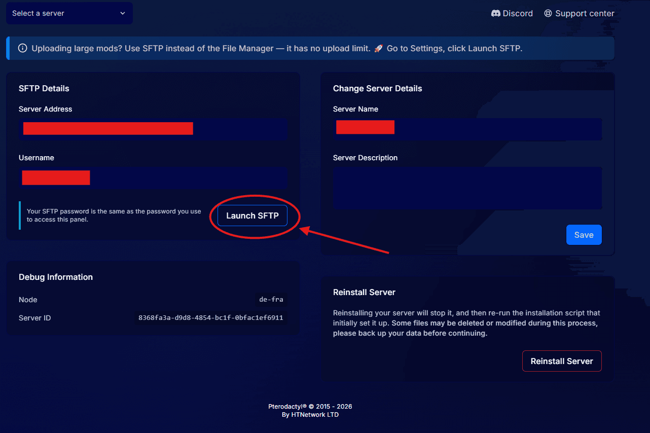How to Upload Large Mods Using SFTP (No Upload Limit)